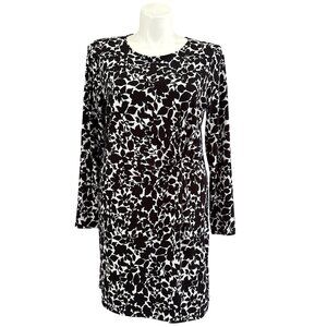 MICHAEL Michael Kors Black White Floral Sheath Dress, Women's Size XL